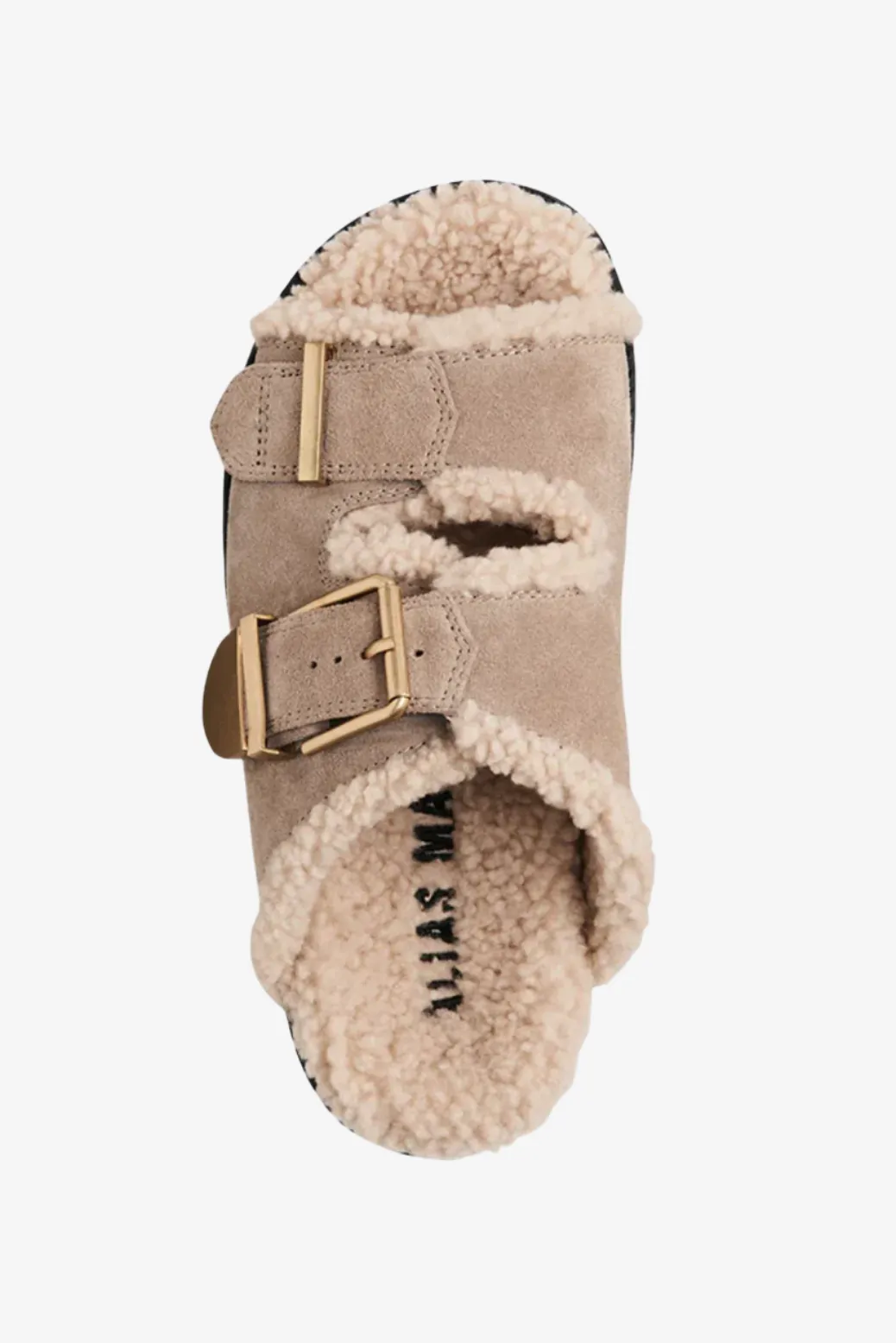 ALIAS MAE PANAMA  - NATURAL LEATHER/SHEARLING