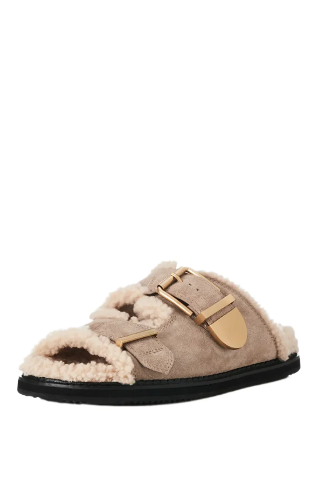 ALIAS MAE PANAMA  - NATURAL LEATHER/SHEARLING