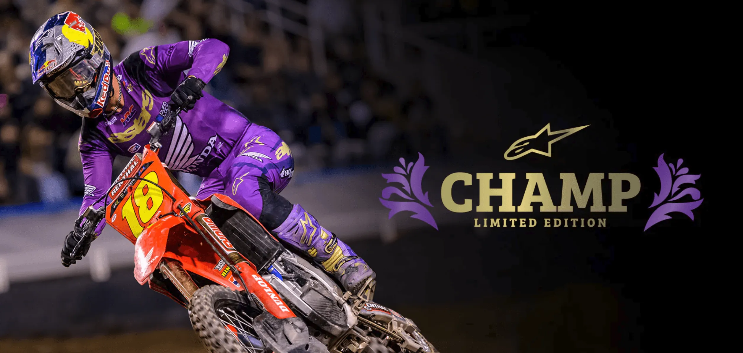 Alpinestars Tech 10 Champ LE Boots - Ultraviolet/Gold/Black - Size 11