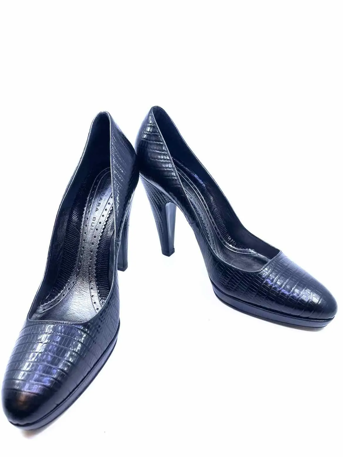 BARBARA BUI Size 10.5 Black Leather Pumps