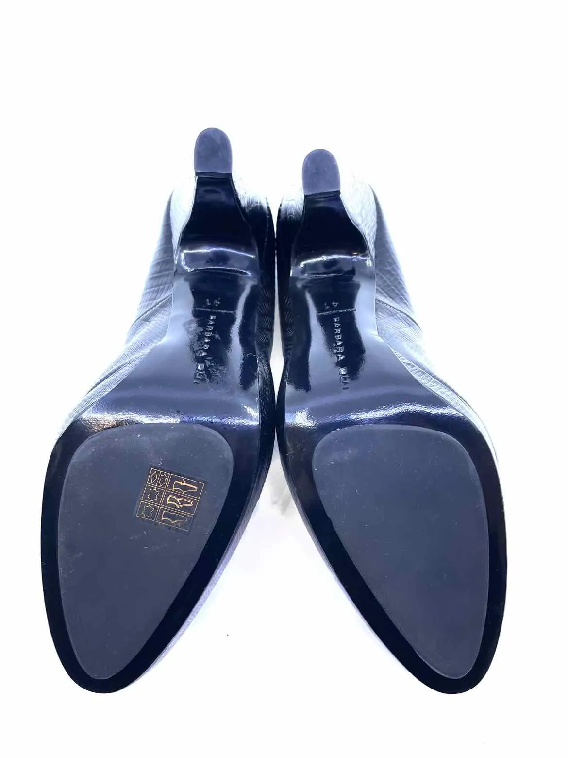 BARBARA BUI Size 10.5 Black Leather Pumps