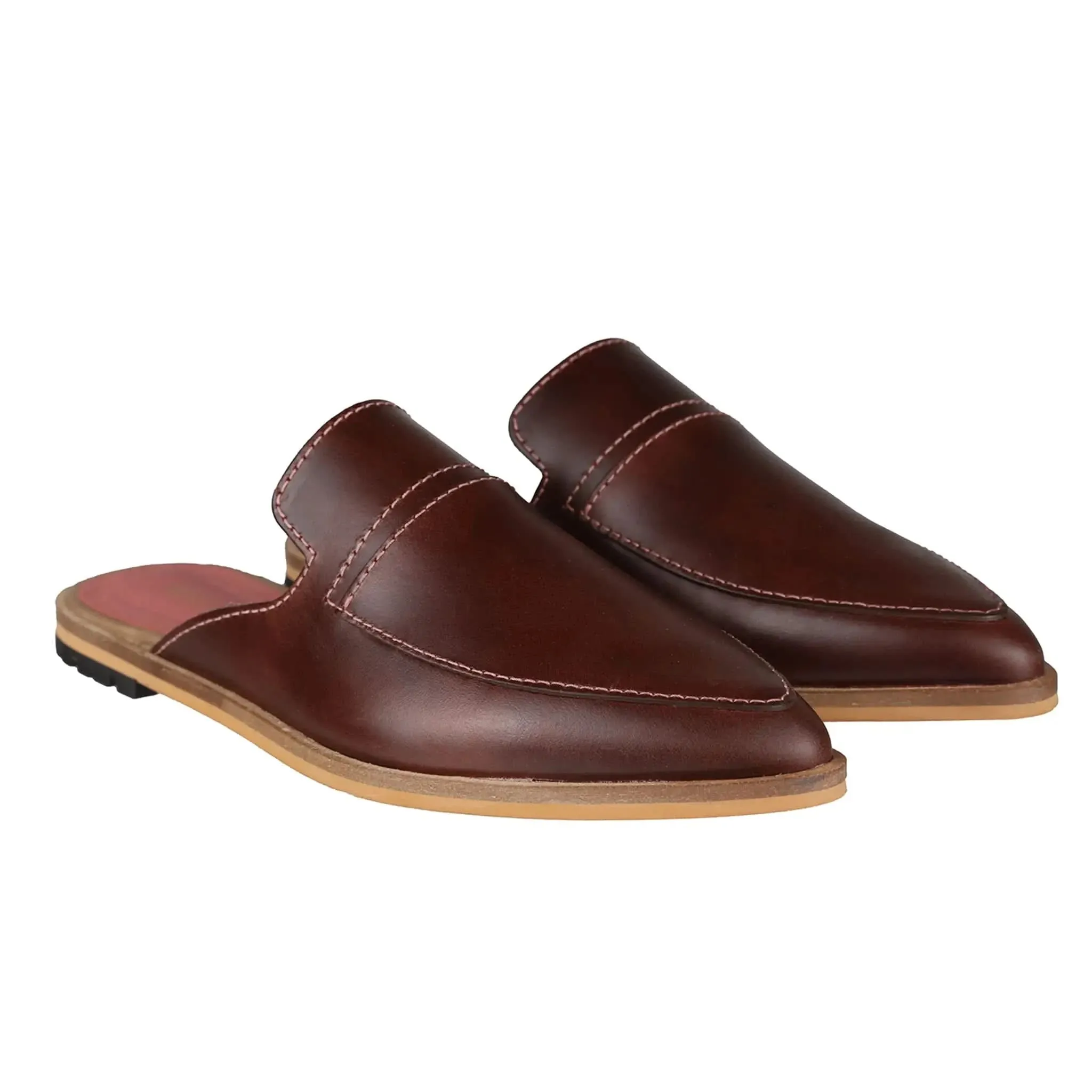 De Beauvoir Mahogany Mules