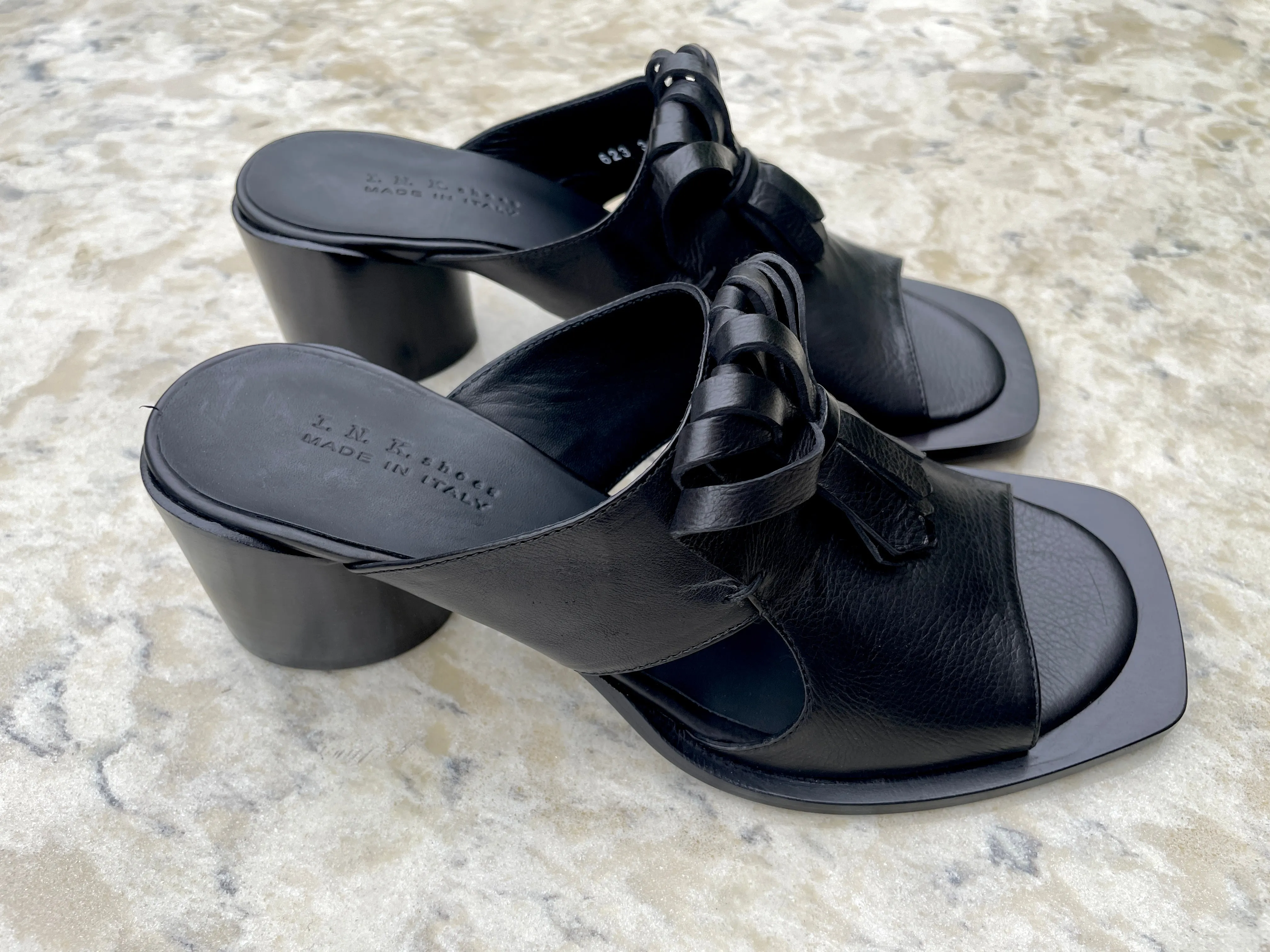 I.N.K. Open Tassel Heel - Black