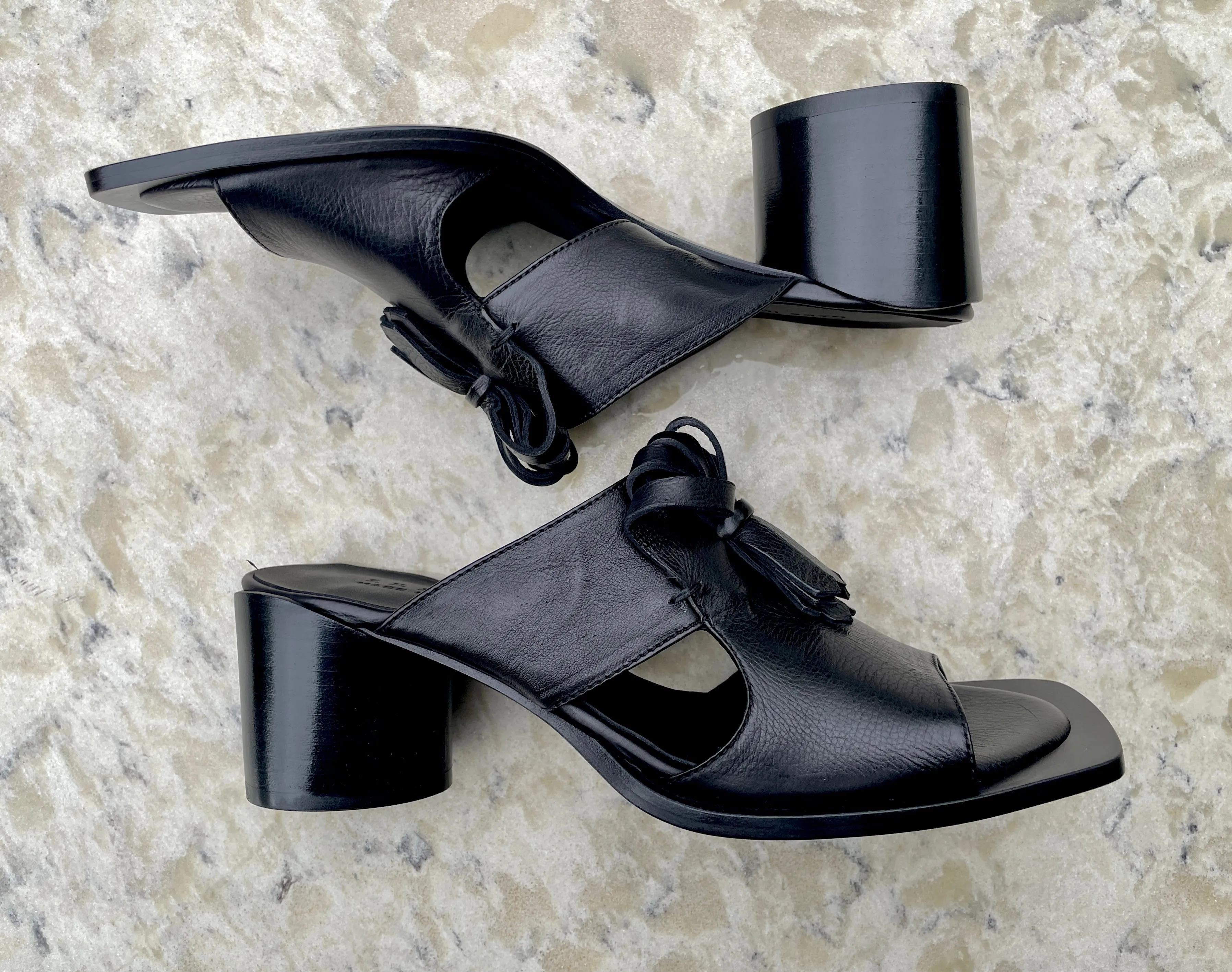 I.N.K. Open Tassel Heel - Black