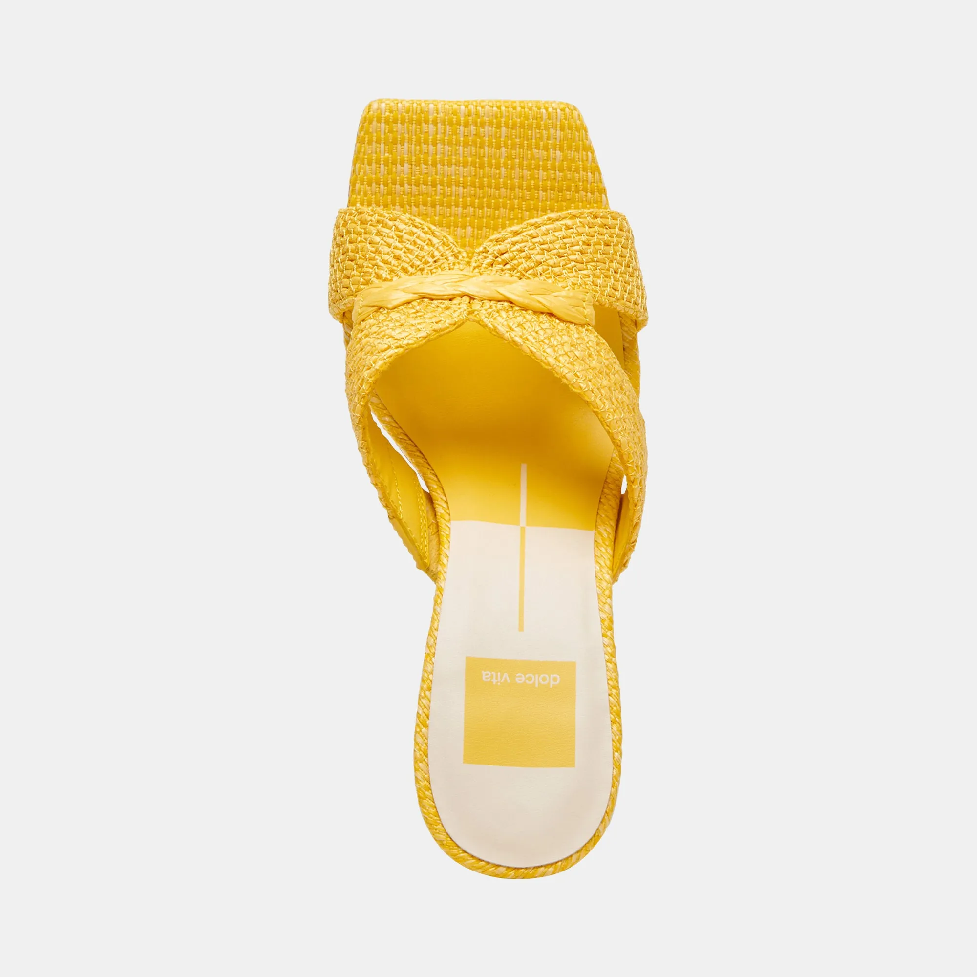 NITRO HEELS YELLOW RAFFIA
