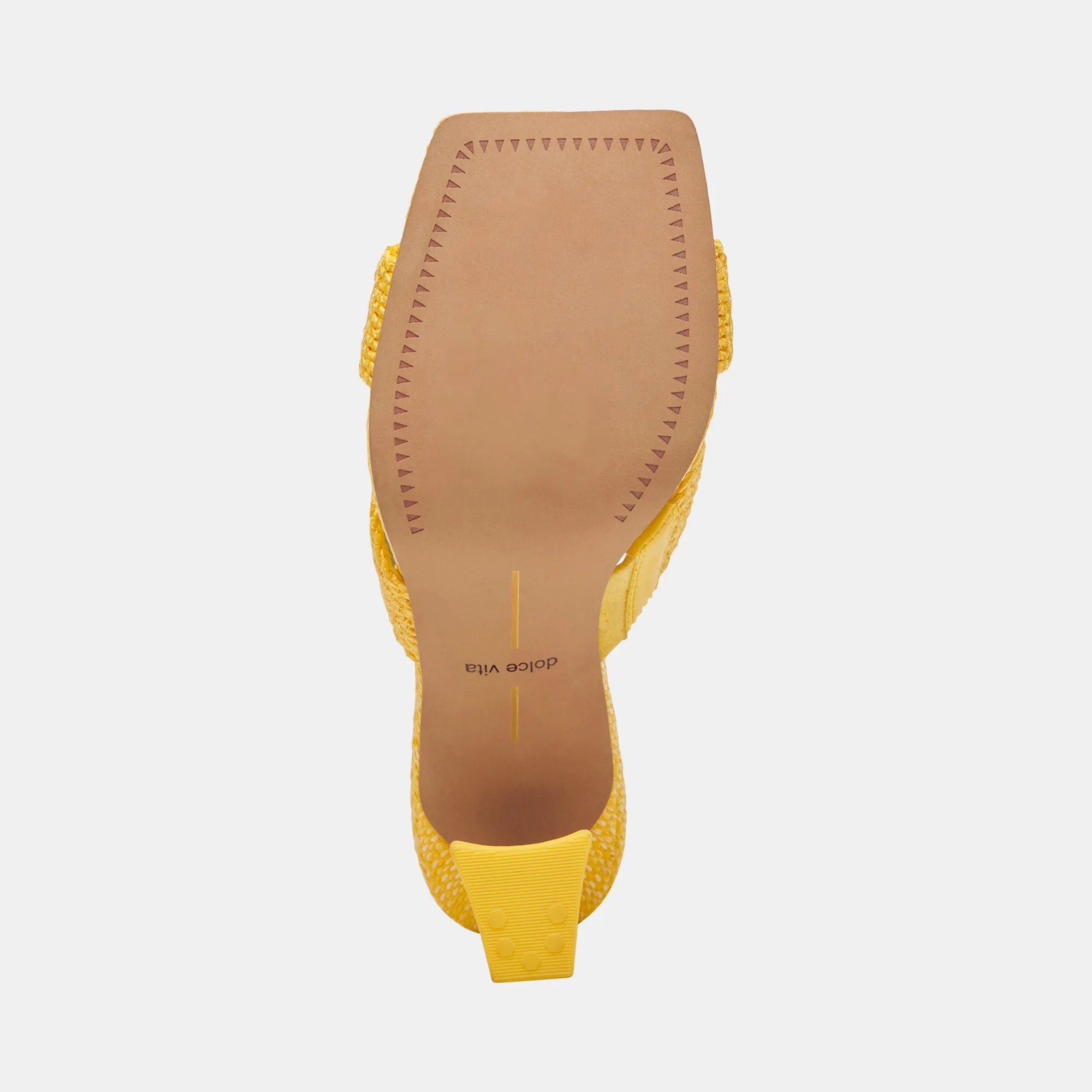 NITRO HEELS YELLOW RAFFIA