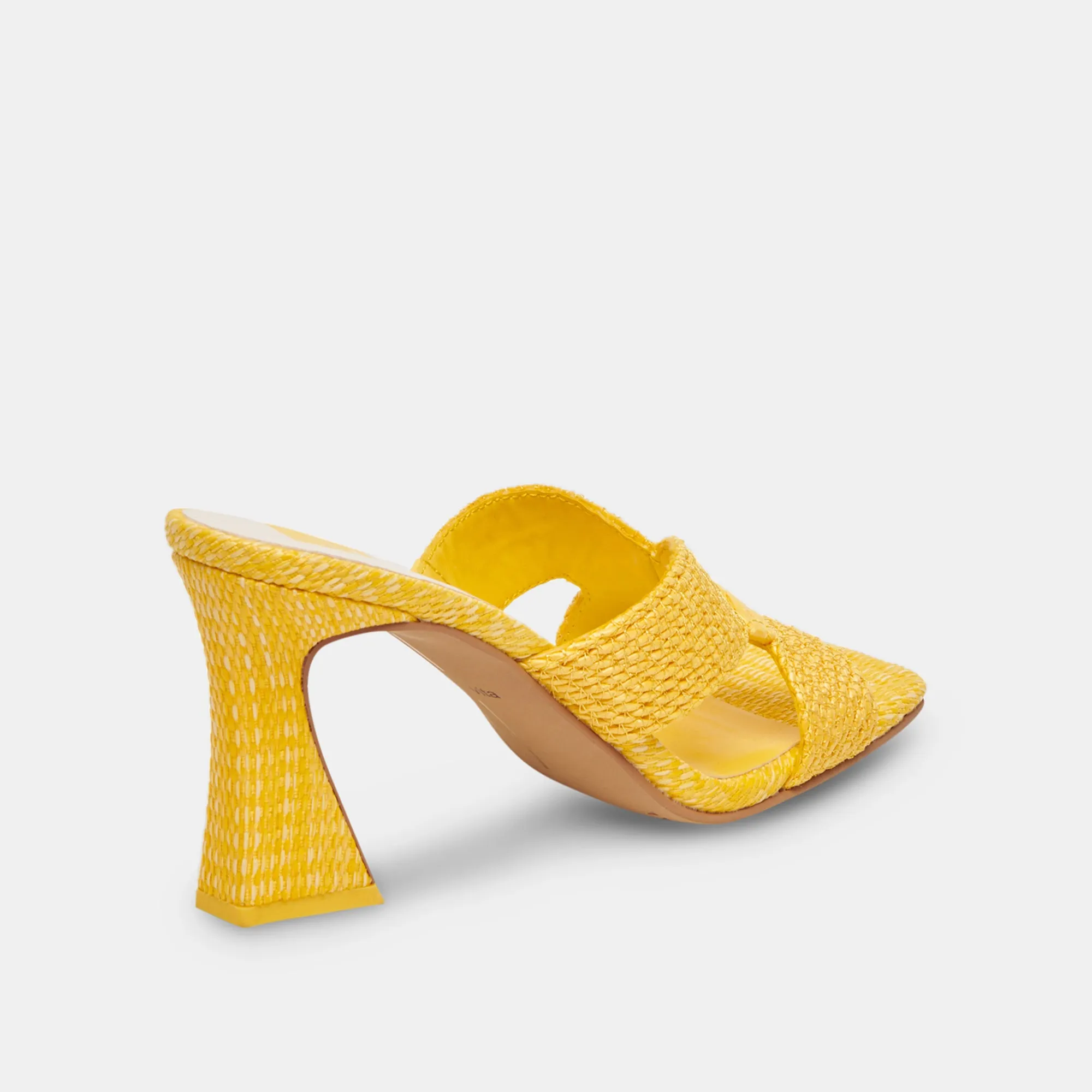 NITRO HEELS YELLOW RAFFIA