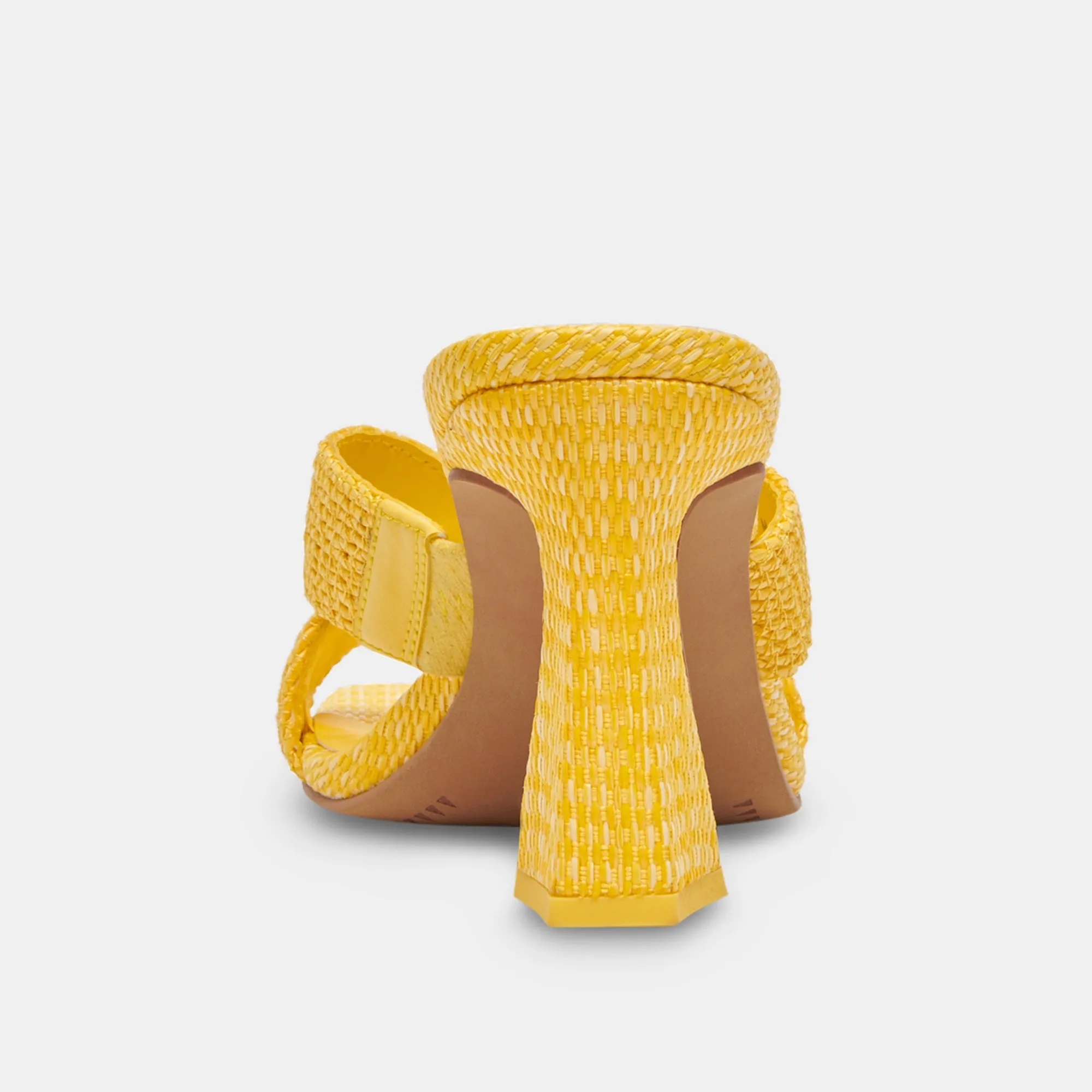NITRO HEELS YELLOW RAFFIA