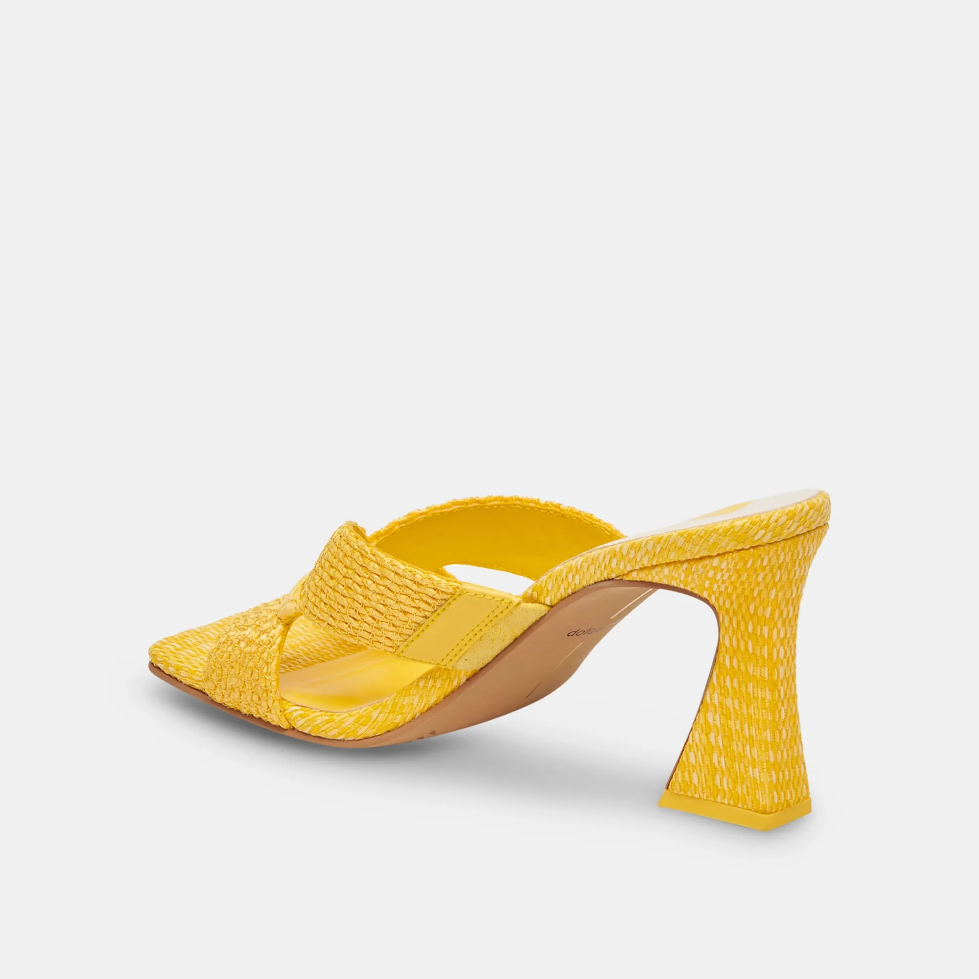 NITRO HEELS YELLOW RAFFIA