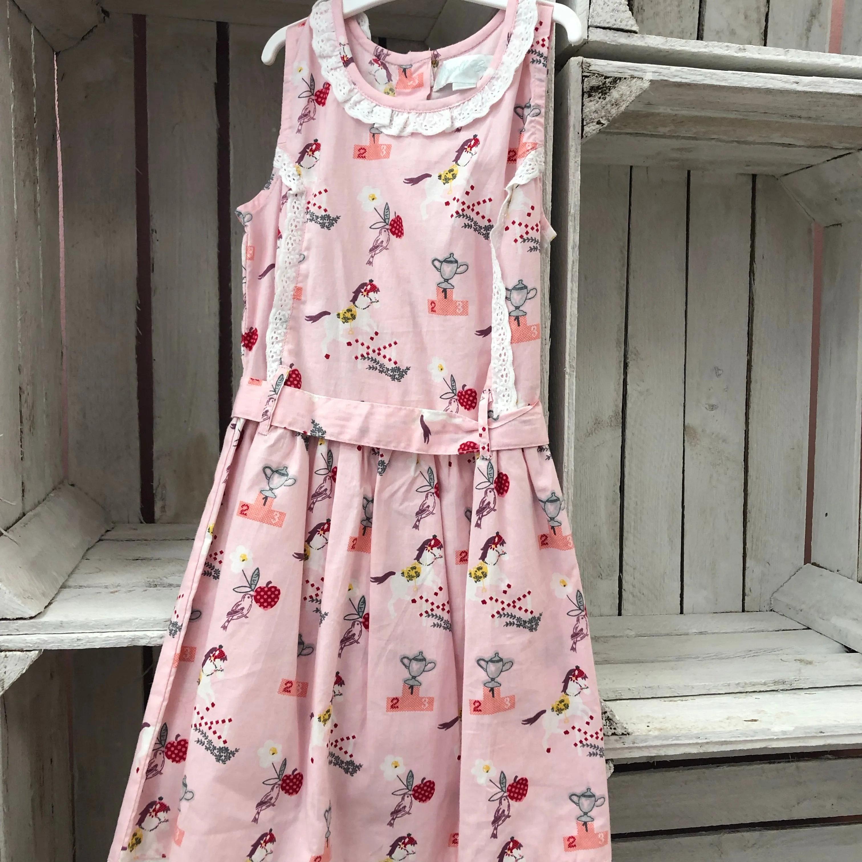 “Stevie” Pink Equestrian Theme Dress