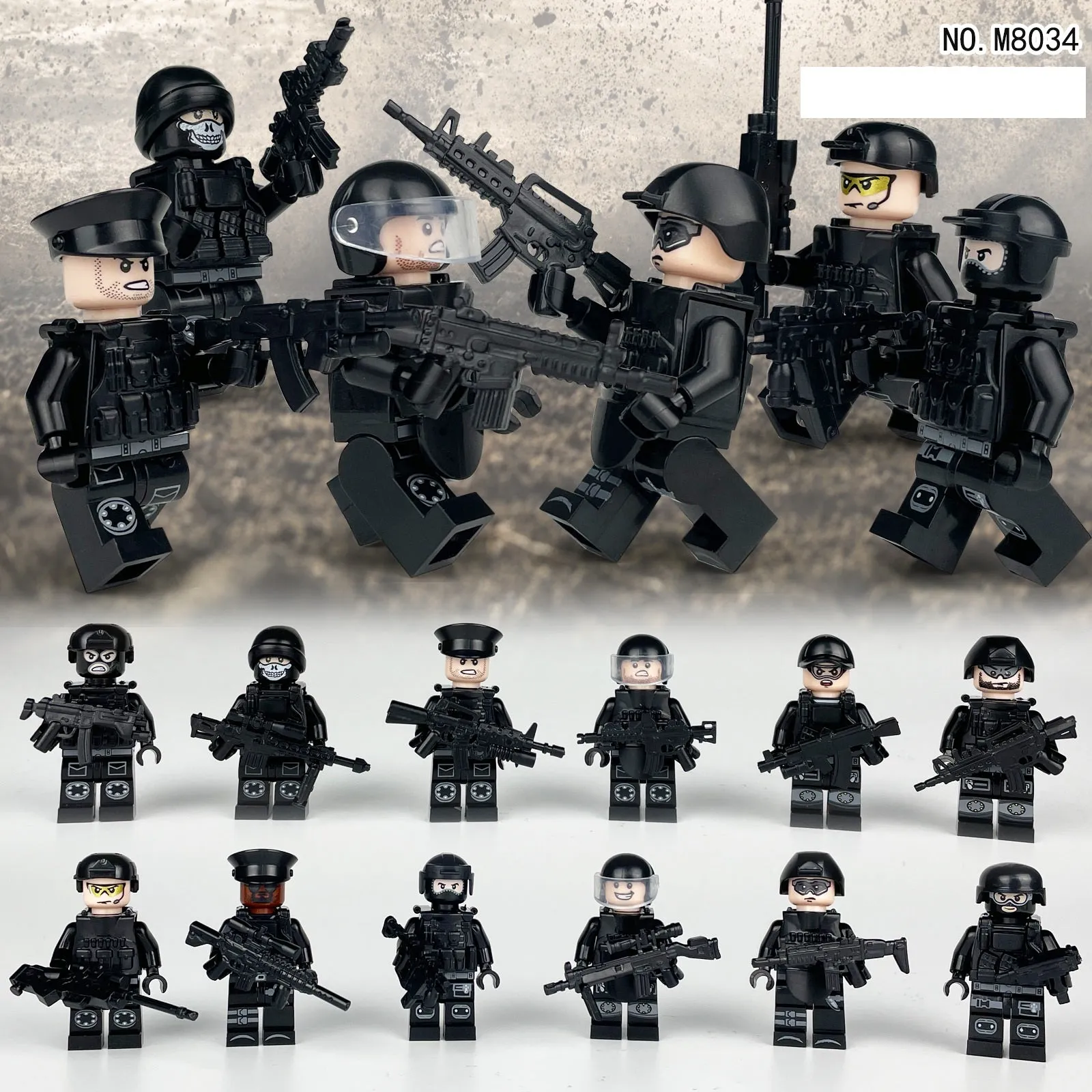 Valor Guard SWAT - Elite Special Tactics - 12 Man Team - Mil-Blox