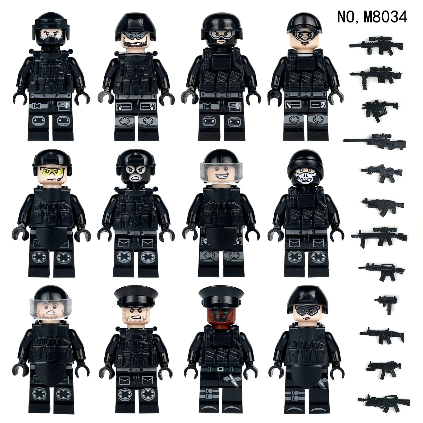 Valor Guard SWAT - Elite Special Tactics - 12 Man Team - Mil-Blox