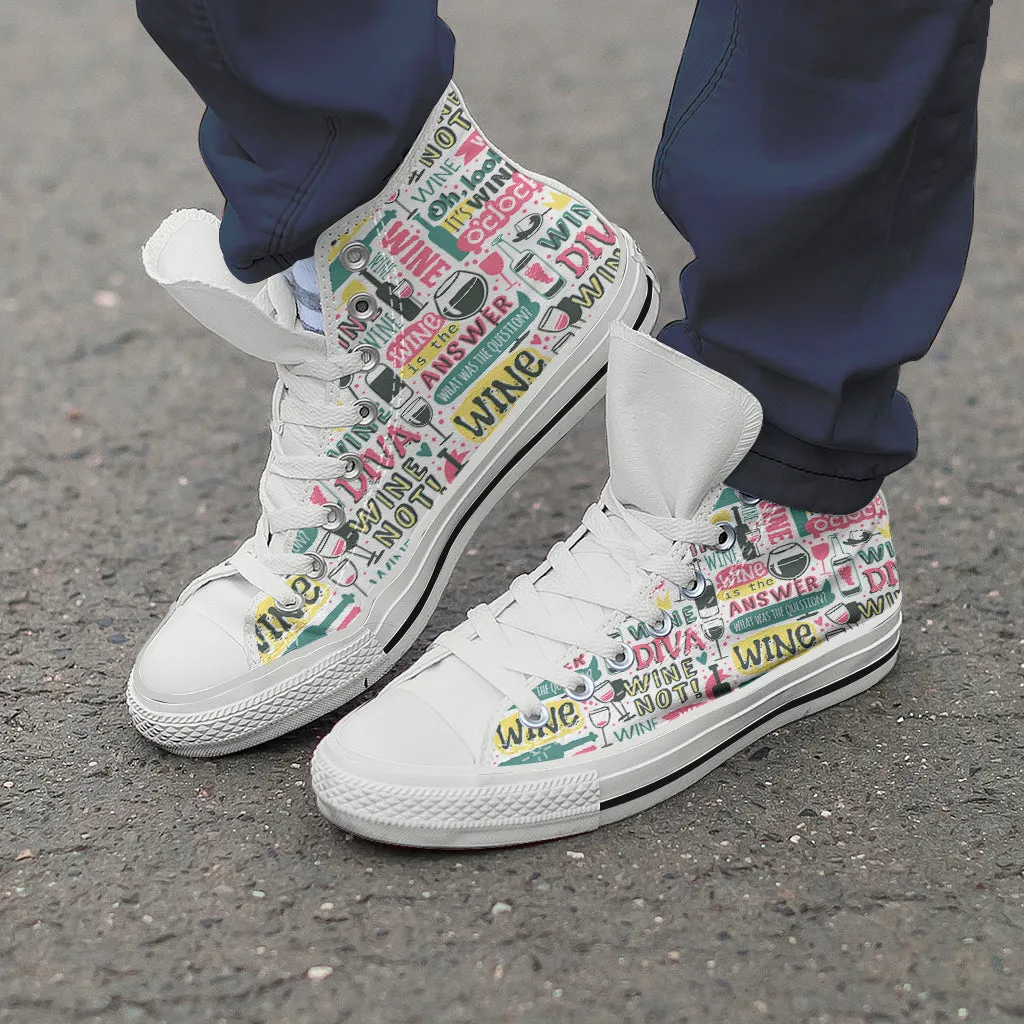 Wine Diva High Tops