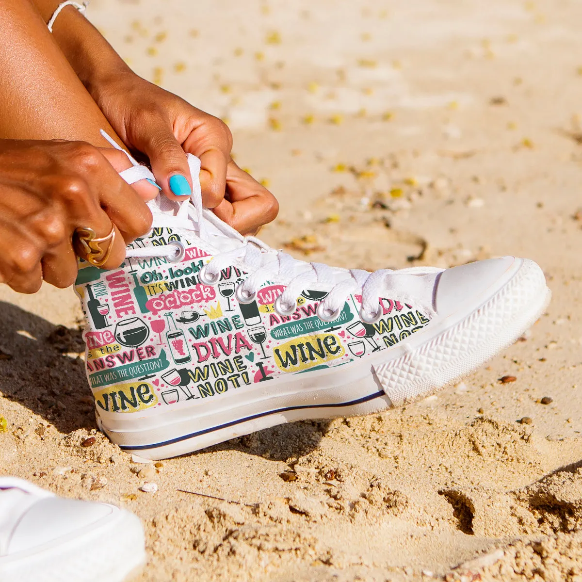 Wine Diva High Tops