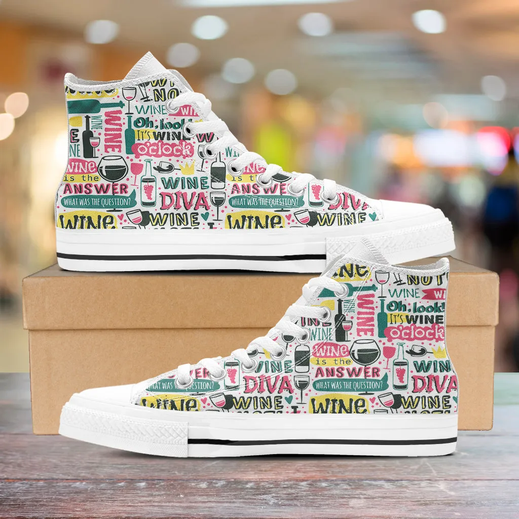Wine Diva High Tops
