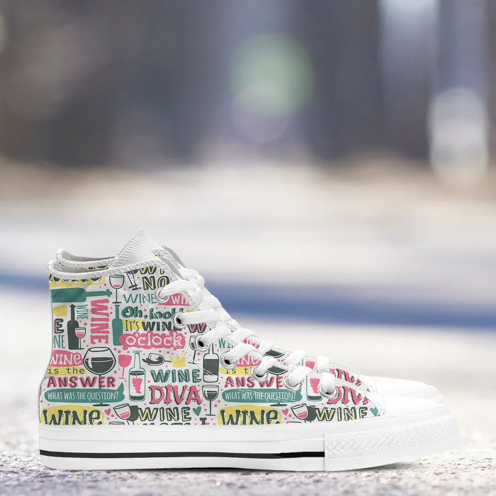 Wine Diva High Tops