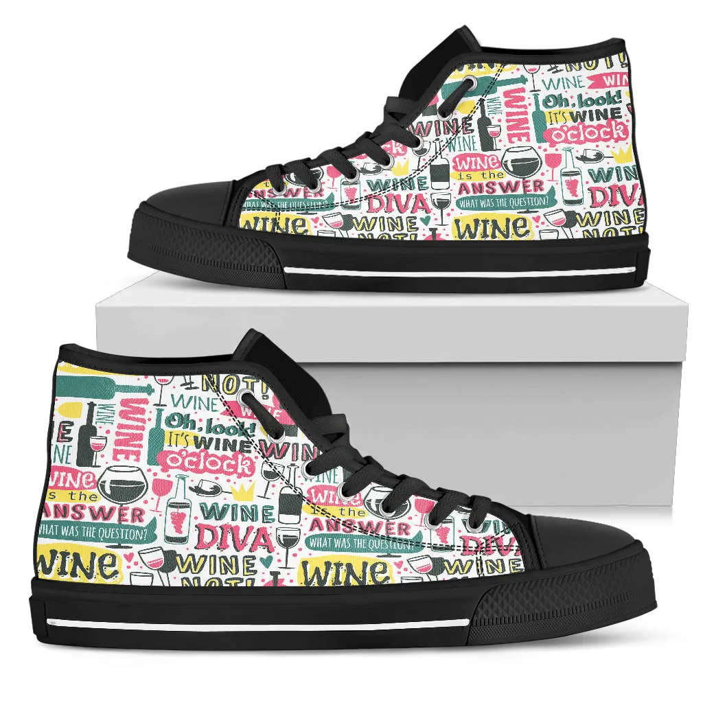Wine Diva High Tops
