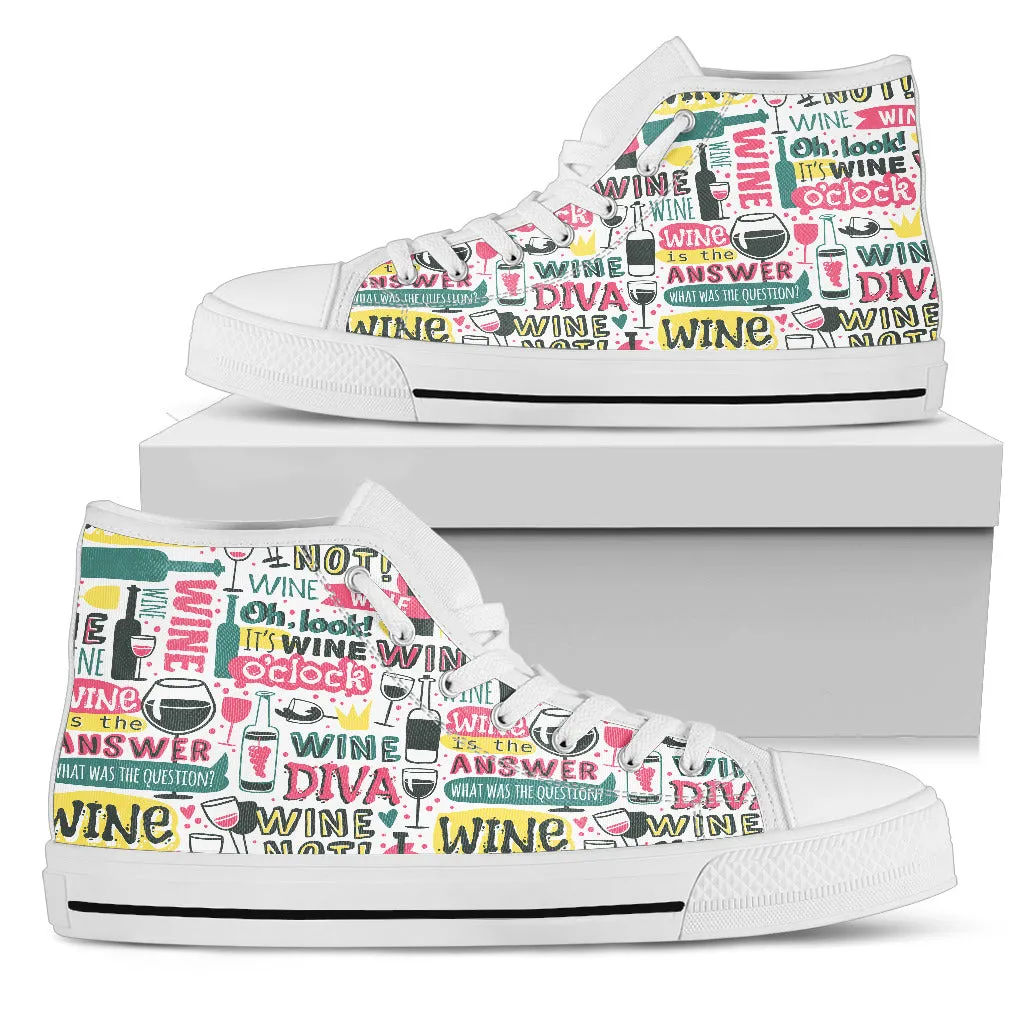 Wine Diva High Tops