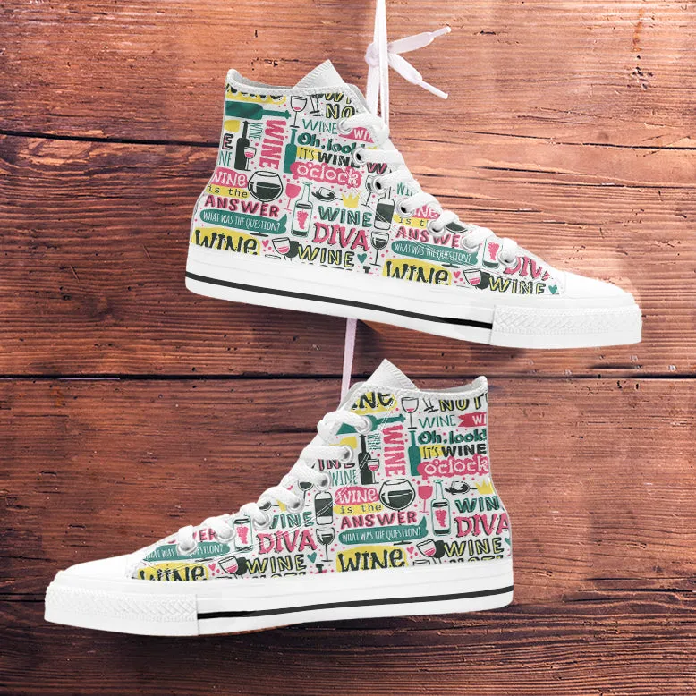 Wine Diva High Tops
