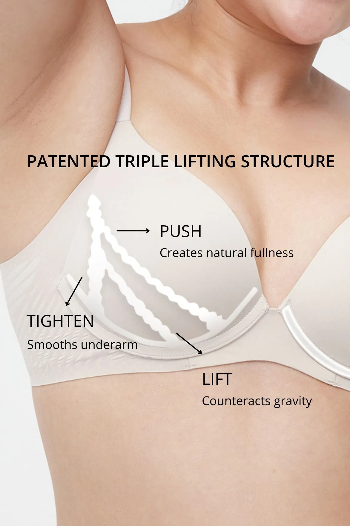 Winged Support Curve Bra